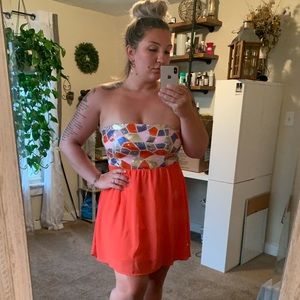 NWOT Pink Owl Women’s sexy high low dress sz large